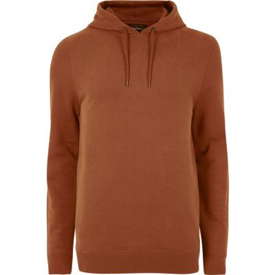 Rust orange casual hoodie